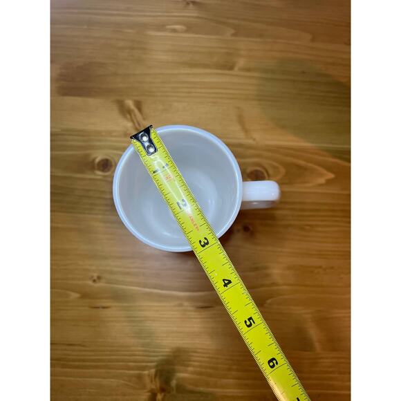 Vintage Milk Glass Coffee Cups Pedestal Mushroom Vegetable Pattern 2 Cups - Picture 4 of 7